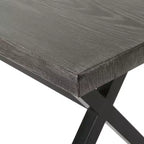 Christopher Knight Home Aisha Ensemble de salle à manger d'extérieur 6 pièces en osier et aluminium avec banc