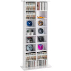 VEVOR Media Storage Cabinet, 8-layer DVD Shelf Holds up to 464 CDs, Adjustable CD Shelves 16 Compartments, Protects & Organizes Music, Movie