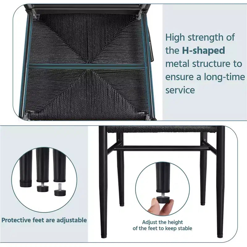 Set di 4 Poltrone Moderne con Schienale Aperto