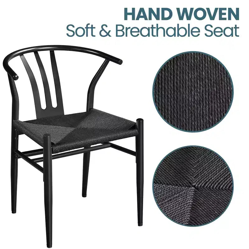 Set di 4 Poltrone Moderne con Schienale Aperto