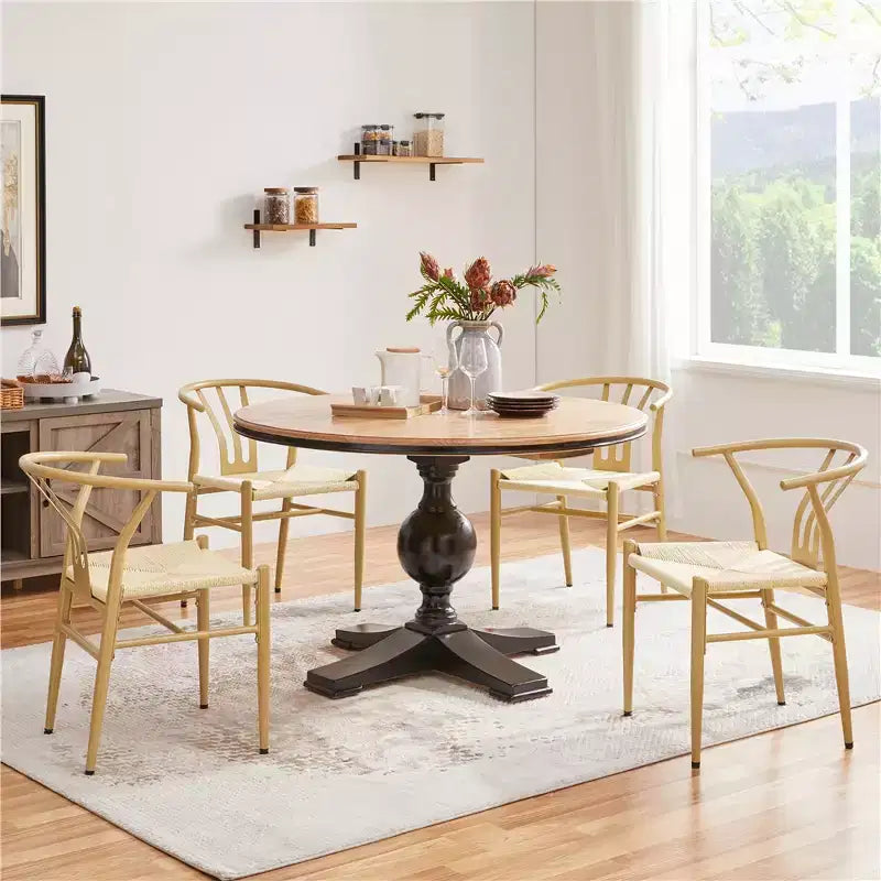Set di 4 Poltrone Moderne con Schienale Aperto