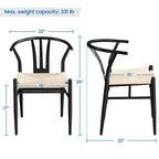 Set di 4 Poltrone Moderne con Schienale Aperto