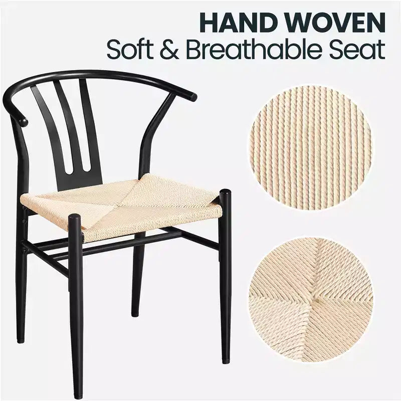 Set di 4 Poltrone Moderne con Schienale Aperto