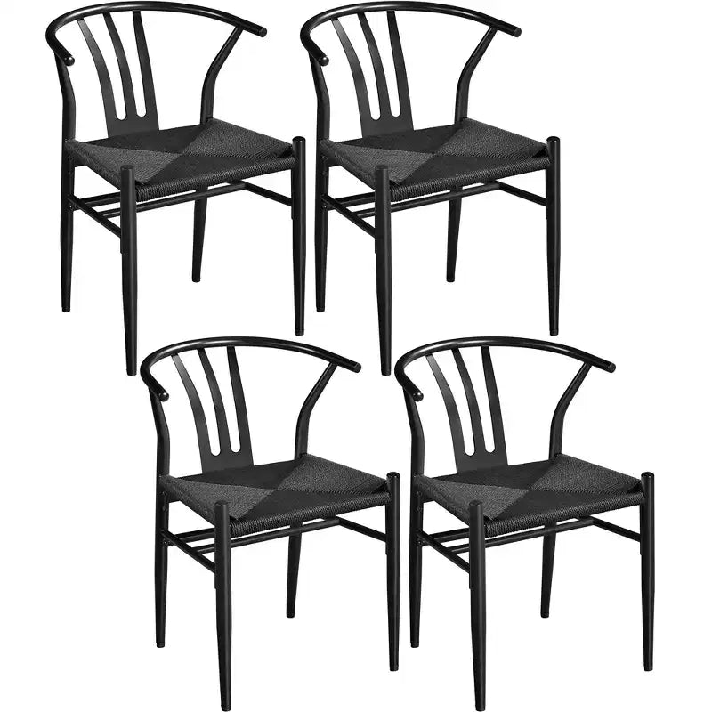 Set di 4 Poltrone Moderne con Schienale Aperto