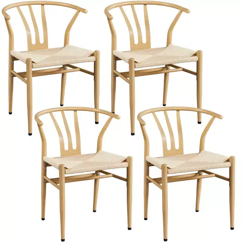 Set di 4 Poltrone Moderne con Schienale Aperto