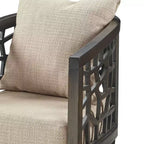 Poltrona Crackle con Comodo Cuscino Rivestito, Struttura in Legno Massello, Poltrona da Lettura Elegante Morrocco per Soggiorno Sala d'Attesa