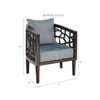 Poltrona Crackle con Comodo Cuscino Rivestito, Struttura in Legno Massello, Poltrona da Lettura Elegante Morrocco per Soggiorno Sala d'Attesa