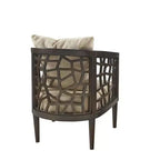 Poltrona Crackle con Comodo Cuscino Rivestito, Struttura in Legno Massello, Poltrona da Lettura Elegante Morrocco per Soggiorno Sala d'Attesa