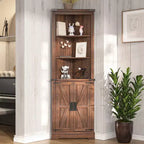 Mobile ad angolo alto 68" Farmhouse, armadietto alto con anta scorrevole a fienile