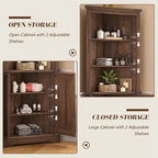 Mobile ad angolo alto 68" Farmhouse, armadietto alto con anta scorrevole a fienile