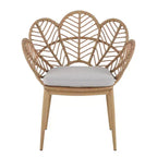 Christopher Knight Home Conrad Set da pranzo da esterno 7 pezzi in rattan, metallo e legno di acacia con motivo floreale
