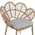 Christopher Knight Home Conrad Set da pranzo da esterno 7 pezzi in rattan, metallo e legno di acacia con motivo floreale
