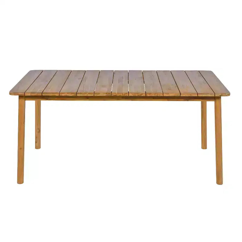 Christopher Knight Home Conrad Set da pranzo da esterno 7 pezzi in rattan, metallo e legno di acacia con motivo floreale