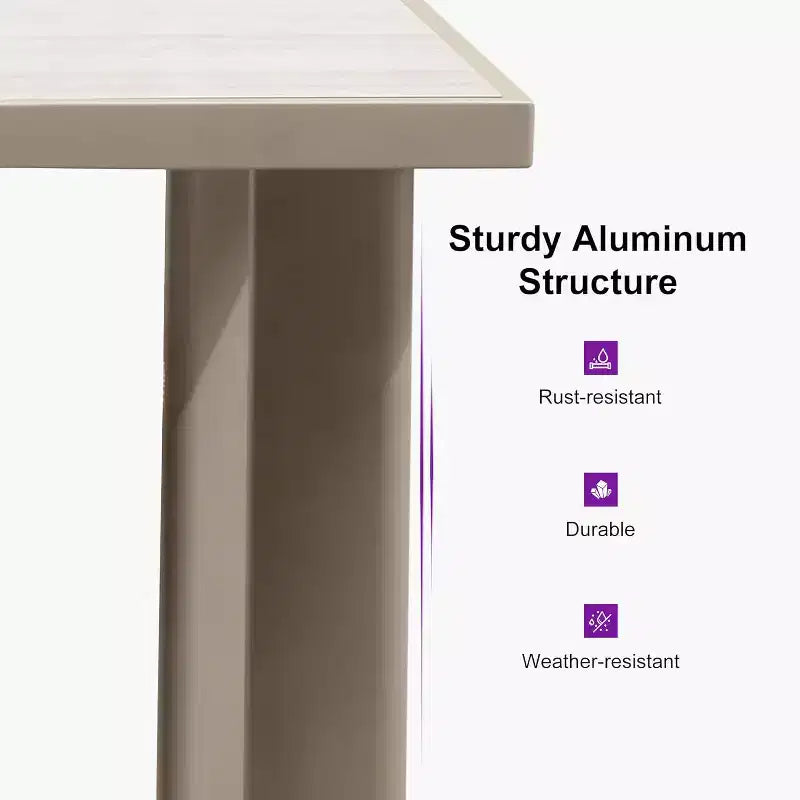 Set da pranzo PURPLE LEAF con tavolo in metallo e sedie in vimini per portico, giardino, cucina, set di mobili moderni da esterno