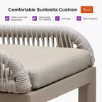 Set da pranzo PURPLE LEAF con tavolo in metallo e sedie in vimini per portico, giardino, cucina, set di mobili moderni da esterno