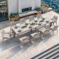 PURPLE LEAF Dining Set Patio Metal Table and Wicker Rattan Chairs for Outside Porch Garden Kitchen Modern Outdoor Furniture Sets
