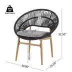 Christopher Knight Home Corey Set da pranzo da esterno rustico a 7 pezzi in rattan, metallo e legno di acacia