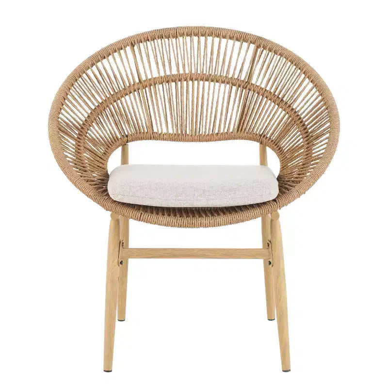 Christopher Knight Home Corey Set da pranzo da esterno rustico a 7 pezzi in rattan, metallo e legno di acacia