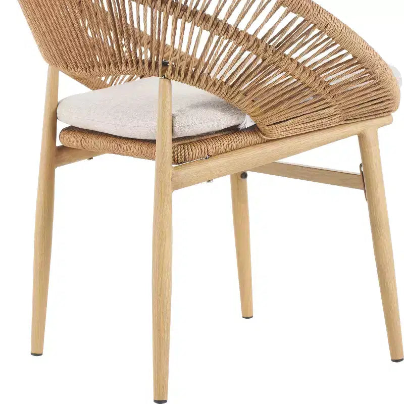 Christopher Knight Home Corey Set da pranzo da esterno rustico a 7 pezzi in rattan, metallo e legno di acacia