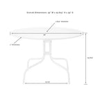 HomeStock Bates Set da Pranzo da Esterno in Metallo da 5 Pezzi con Tavolo da Pranzo e 4 Poltrone