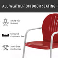 HomeStock Griffith 5Pc Outdoor Metal Dining Set - Table & 4 Chairs
