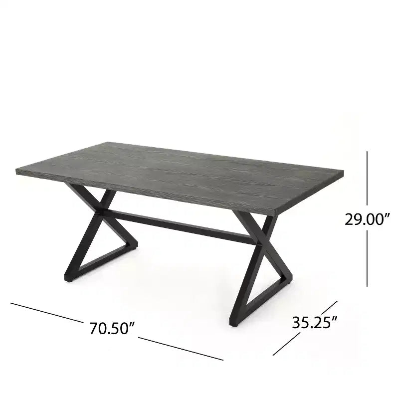 Ensemble de salle à manger d'extérieur 7 pièces Adina avec coussins en osier et aluminium par Christopher Knight Home
