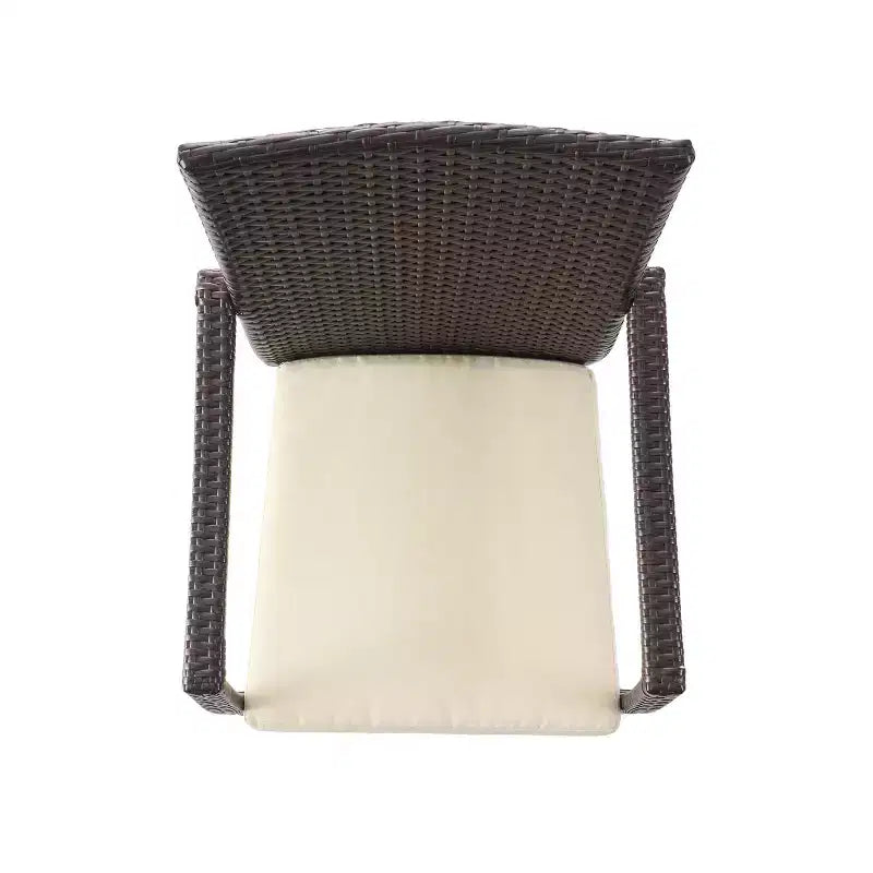 Set da pranzo da esterno a 7 pezzi in vimini Christopher Knight Home Thompson con cuscini