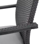 Christopher Knight Home Davenport Set da Pranzo Espandibile da Esterno a 9 Pezzi in Legno di Acacia e Vimini con Cuscini