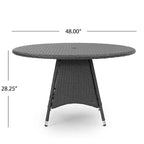 Christopher Knight Home Cypress Set da Pranzo da Esterno in Vimini a 5 Pezzi con Cuscini