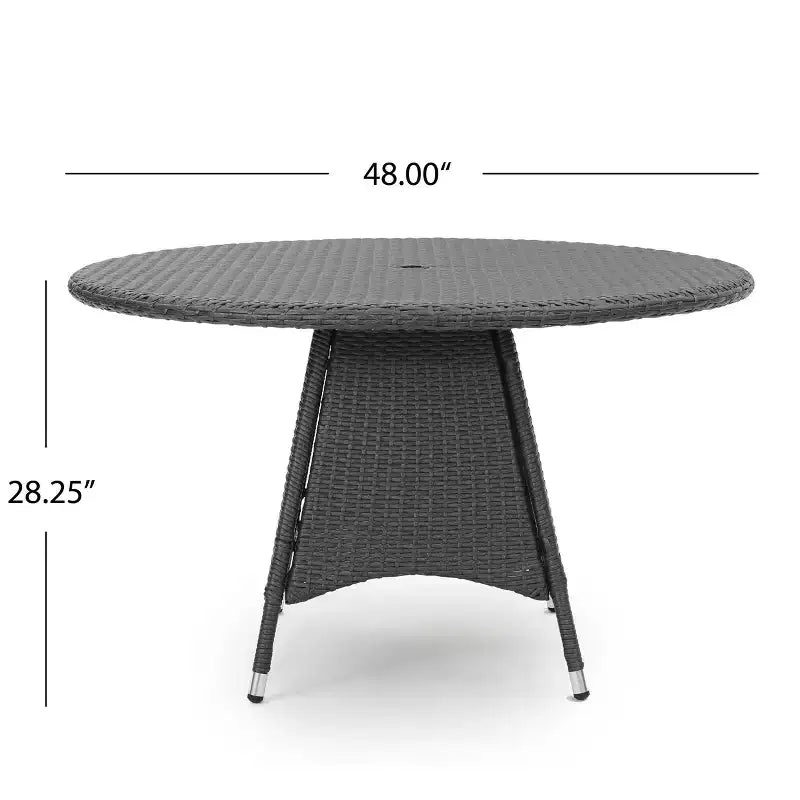 Christopher Knight Home Cypress Set da Pranzo da Esterno in Vimini a 5 Pezzi con Cuscini
