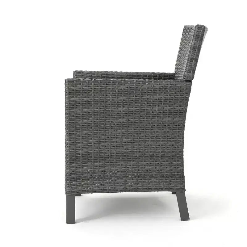 Christopher Knight Home Cypress Set da Pranzo da Esterno in Vimini a 5 Pezzi con Cuscini