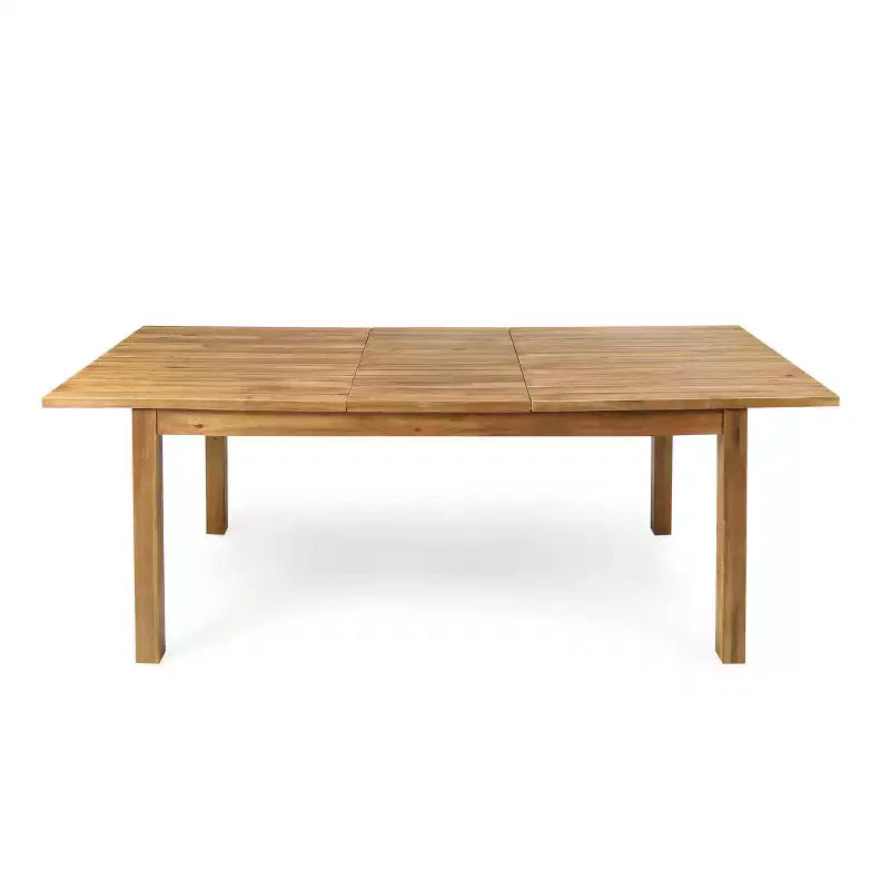 Christopher Knight Home Edgewood Set da Pranzo da Esterno di 9 Pezzi in Legno di Acacia e Vimini, Teak/Moka Misto