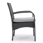 Christopher Knight Home Hartford, set da pranzo da esterno da 5 pezzi in legno di acacia e vimini con cuscini