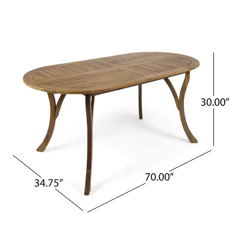 Set da pranzo da 7 pezzi da esterno con cuscini Christopher Knight Home Vermont in legno di acacia e vimini