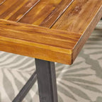 Christopher Knight Home Reynard, set da pranzo da 7 pezzi in legno di acacia da esterno con sedie con schienale in corda