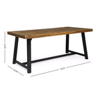 Christopher Knight Home Reynard, set da pranzo da 7 pezzi in legno di acacia da esterno con sedie con schienale in corda