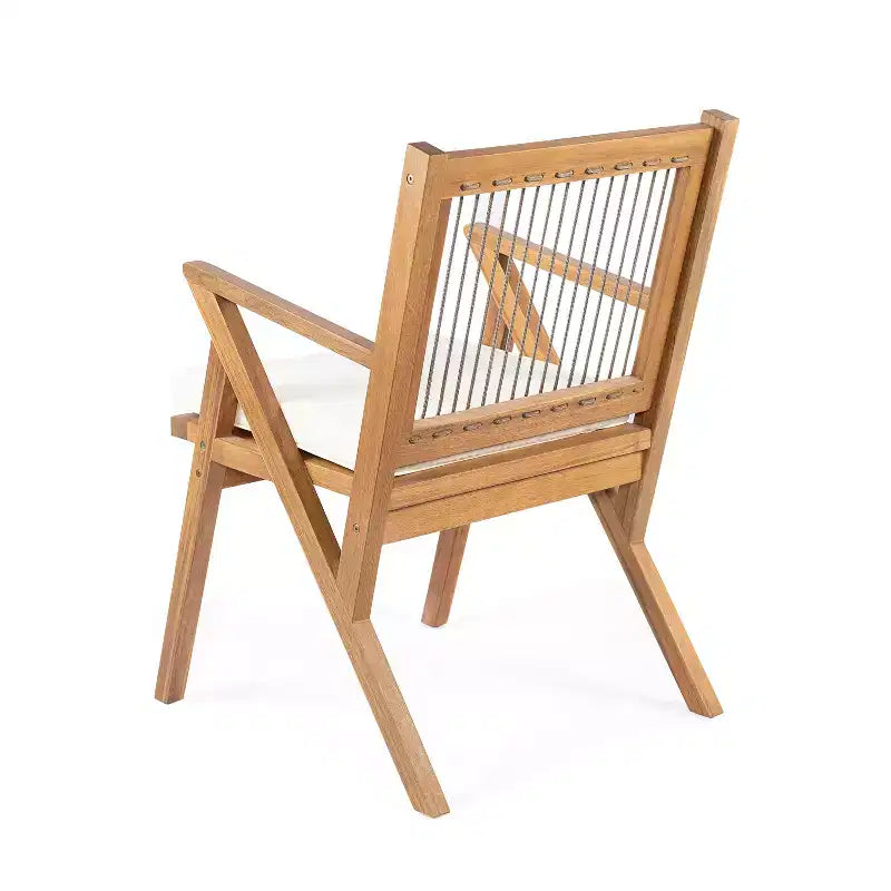 Christopher Knight Home Reynard, set da pranzo da 7 pezzi in legno di acacia da esterno con sedie con schienale in corda