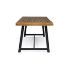 Christopher Knight Home Reynard, set da pranzo da 7 pezzi in legno di acacia da esterno con sedie con schienale in corda