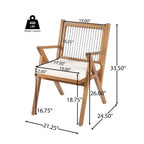 Christopher Knight Home Reynard set da pranzo da esterno espandibile 7 pezzi con tavolo in legno di acacia e sedie con schienale in corda