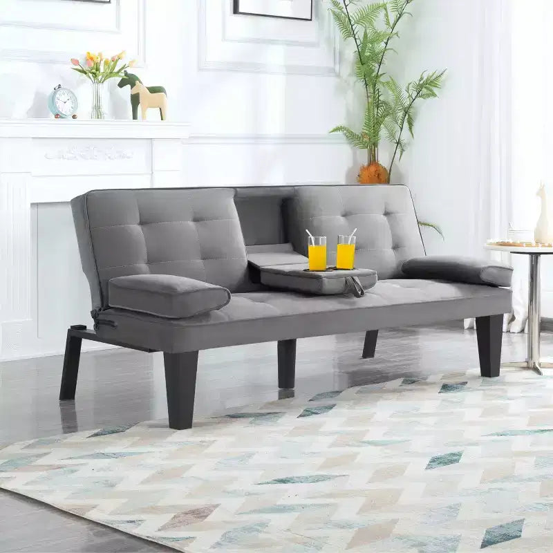 Divano letto trasf. 165 cm, design moderno, facile conversione