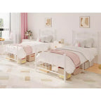 Struttura per letto singolo
Struttura del letto in metallo a forma di cuore con testiera/pediera e spazio di archiviazione sotto il letto
Non è necessaria la rete a molle