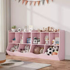Libreria e Organizer Giocattoli a 2 Ripiani per Bambini - Mobile Contenitore in Legno per Sala Giochi, Cameretta, Stanza da Letto (Scaffale per Libri e Giocattoli per Bambini)