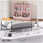 Libreria e Organizer Giocattoli a 2 Ripiani per Bambini - Mobile Contenitore in Legno per Sala Giochi, Cameretta, Stanza da Letto (Scaffale per Libri e Giocattoli per Bambini)