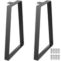 VEVOR 16 inch Trapezoid Steel Table Legs, Replacement Furniture Legs Set of 2 for DIY Coffee Tables, Bench, Night Stands, Sofa, Max Load 400 lbs Black