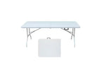 Tavolo Pieghevole 180 cm, Tavolo Portatile Pieghevole in Plastica Resistente con Maniglia