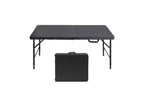 Tavolo Pieghevole da 120 cm, Tavolo Portatile Resistente in Plastica con Maniglia,