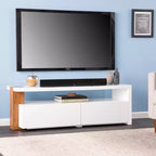 Mobile TV contemporaneo con contenitore - Bianco