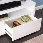 Mobile TV contemporaneo con contenitore - Bianco