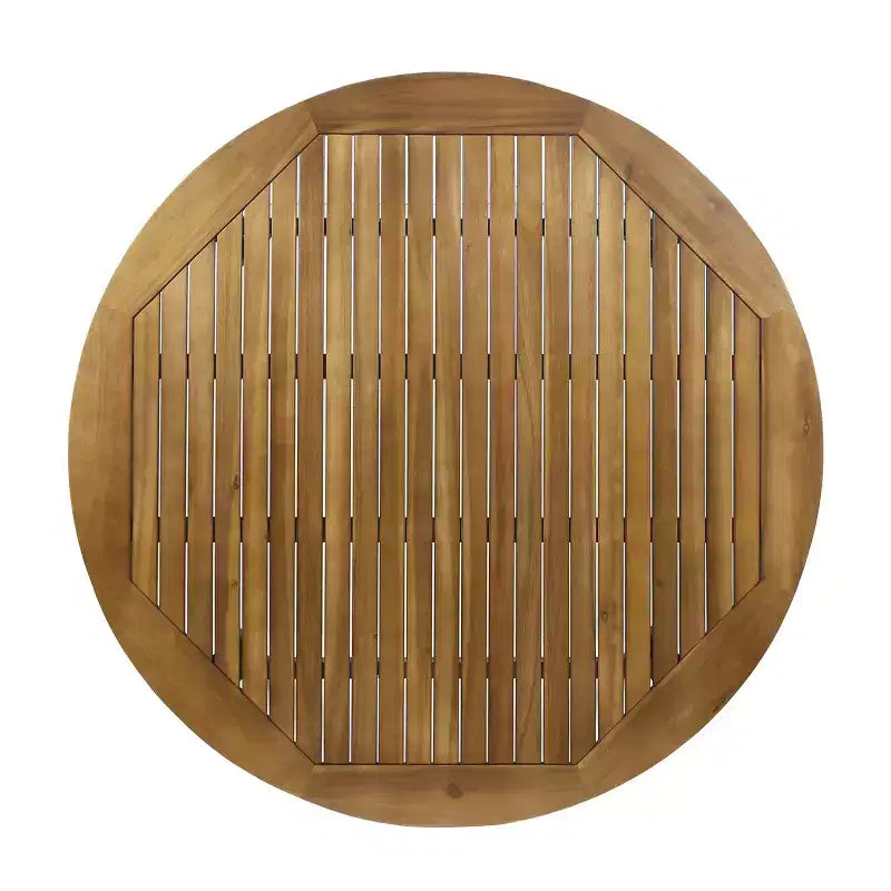 Christopher Knight Home Neva Set da Pranzo da Esterno 5 Pezzi con Tavolo in Legno di Acacia e Sedie in Vimini