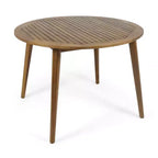 Christopher Knight Home Neva Set da Pranzo da Esterno 5 Pezzi con Tavolo in Legno di Acacia e Sedie in Vimini